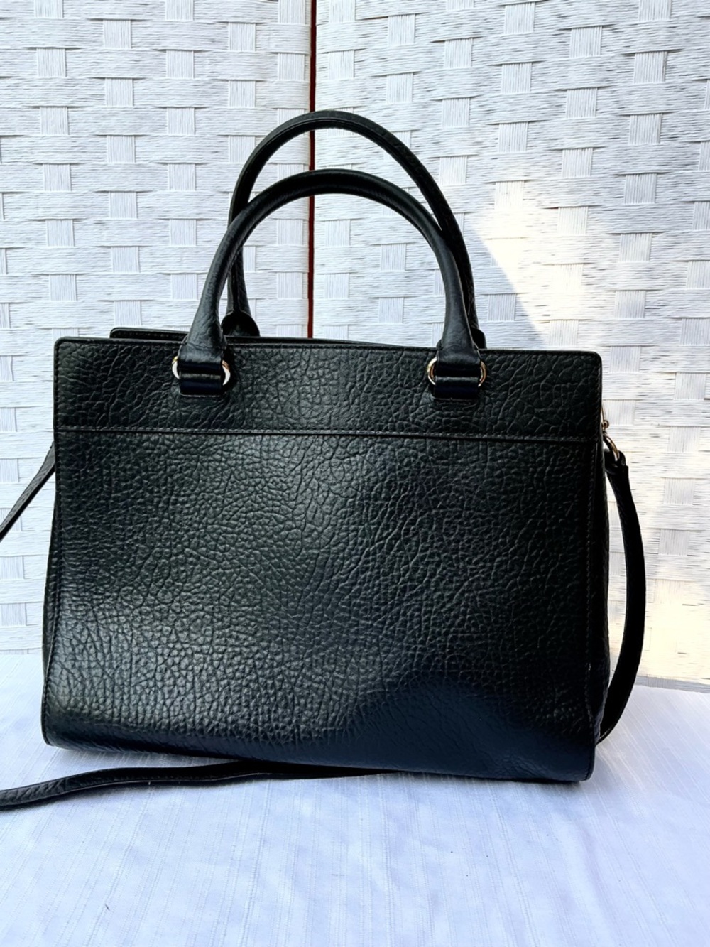 Kate Spade Tote Bag Black Pebble Leather - Picture 3 of 5